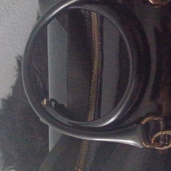 Clear Transparent Jelly Shoulder Bag/Crossbody. Color dark brown - Picture 7 of 7